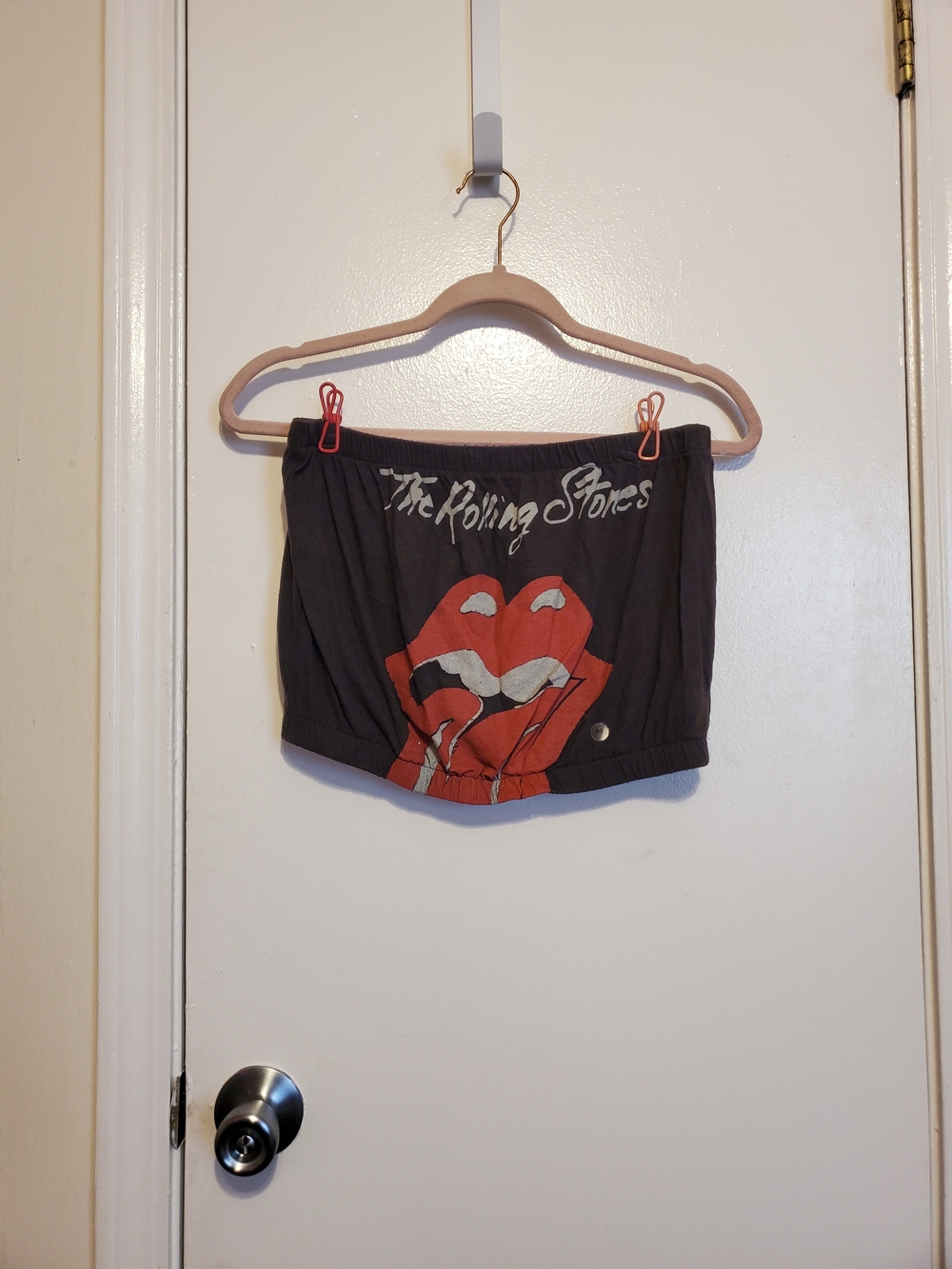 The Rolling Stones Grey And Red Tube Top